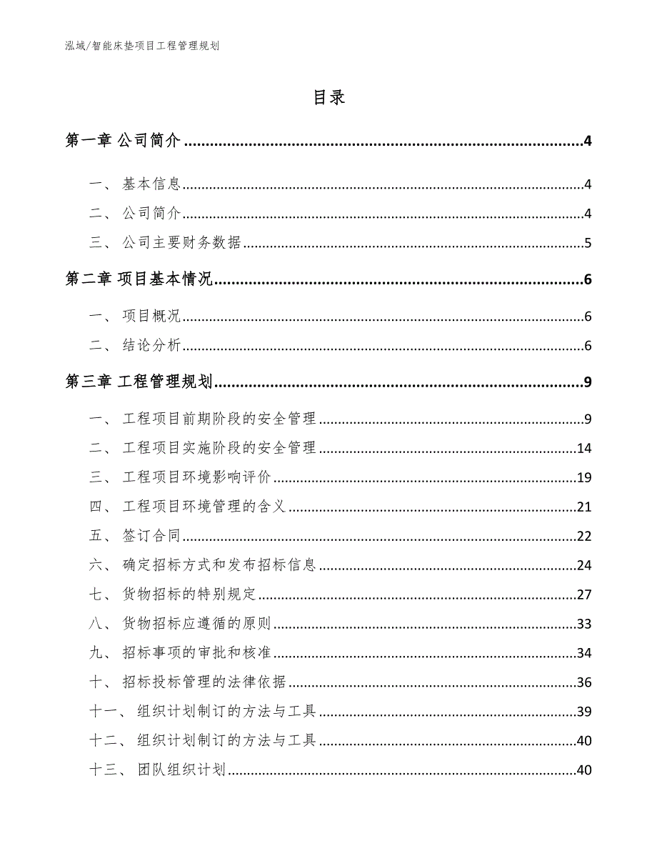 智能床垫项目工程管理规划【范文】_第2页