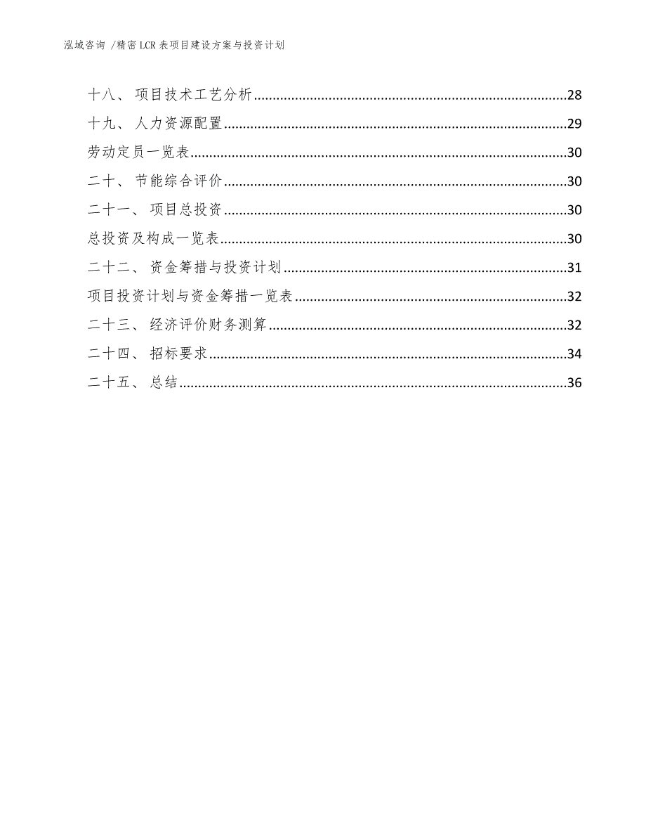 精密LCR表项目建设方案与投资计划-模板范本_第2页