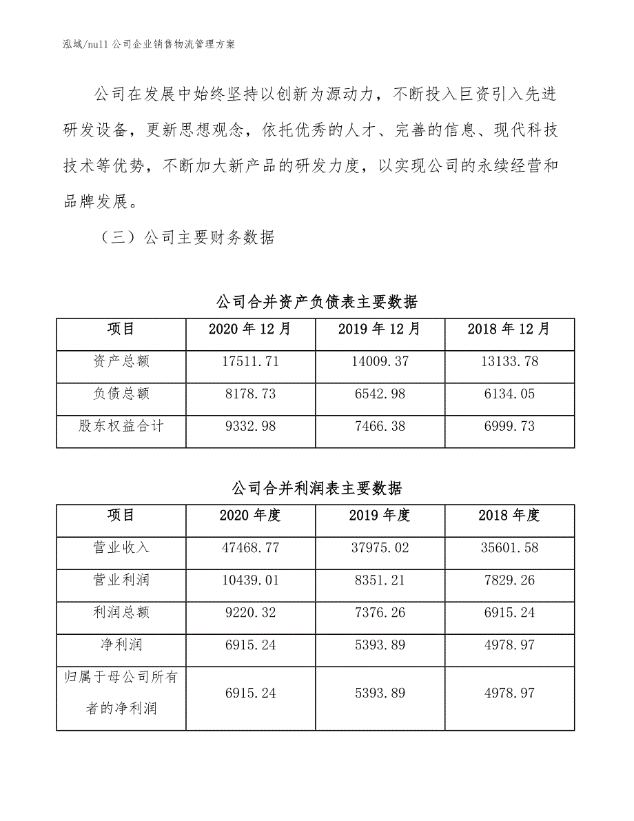 null公司企业销售物流管理方案【范文】_第4页