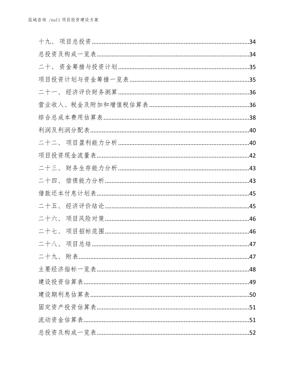 null项目投资建设方案（参考模板）_第3页