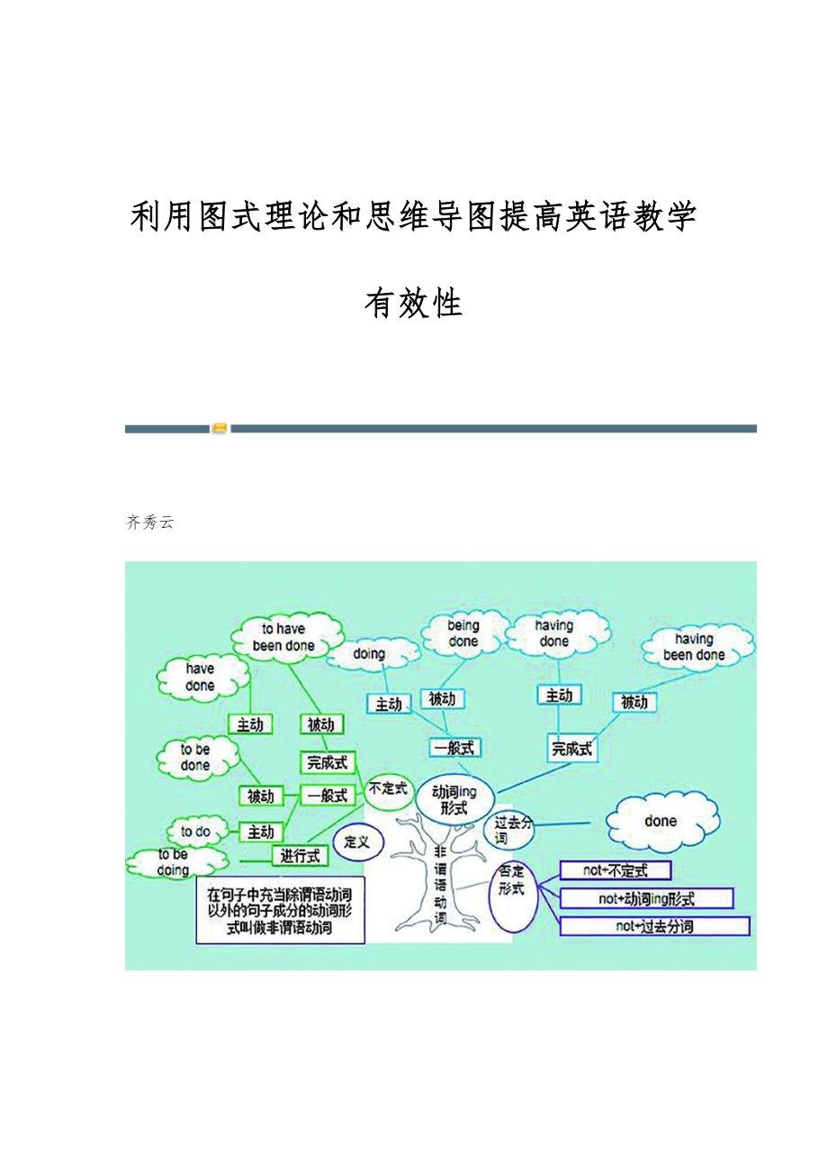 利用图式理论和思维导图提高英语教学有效性_第1页