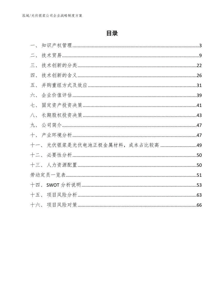 光伏银浆公司企业战略制度方案_范文_第2页