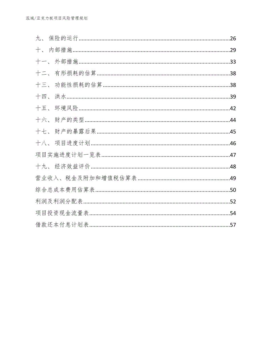 亚克力板项目风险管理规划_第2页