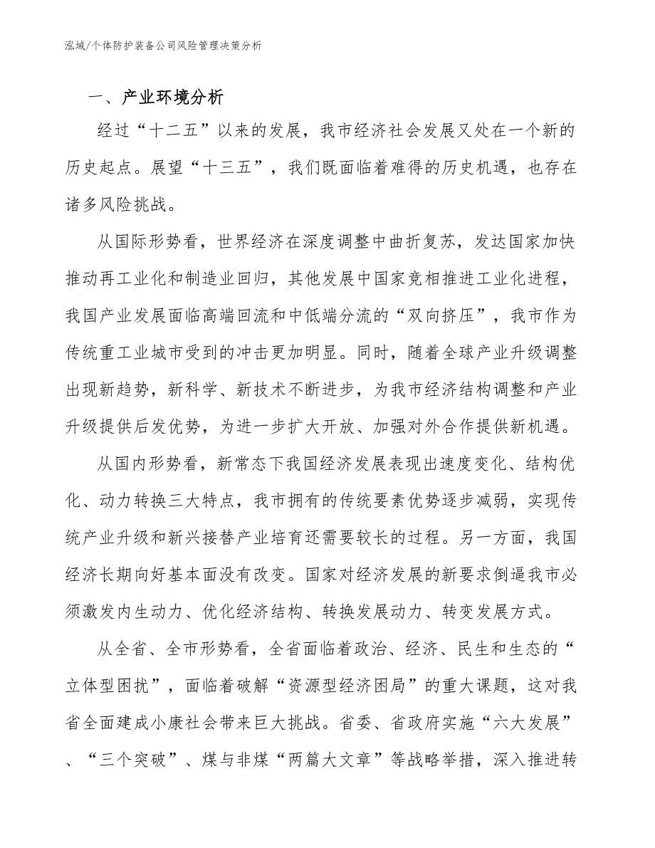 个体防护装备公司风险管理决策分析_第3页