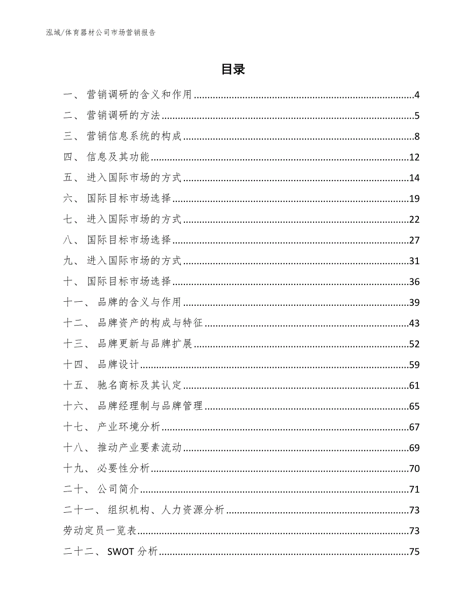 体育器材公司市场营销报告_第2页