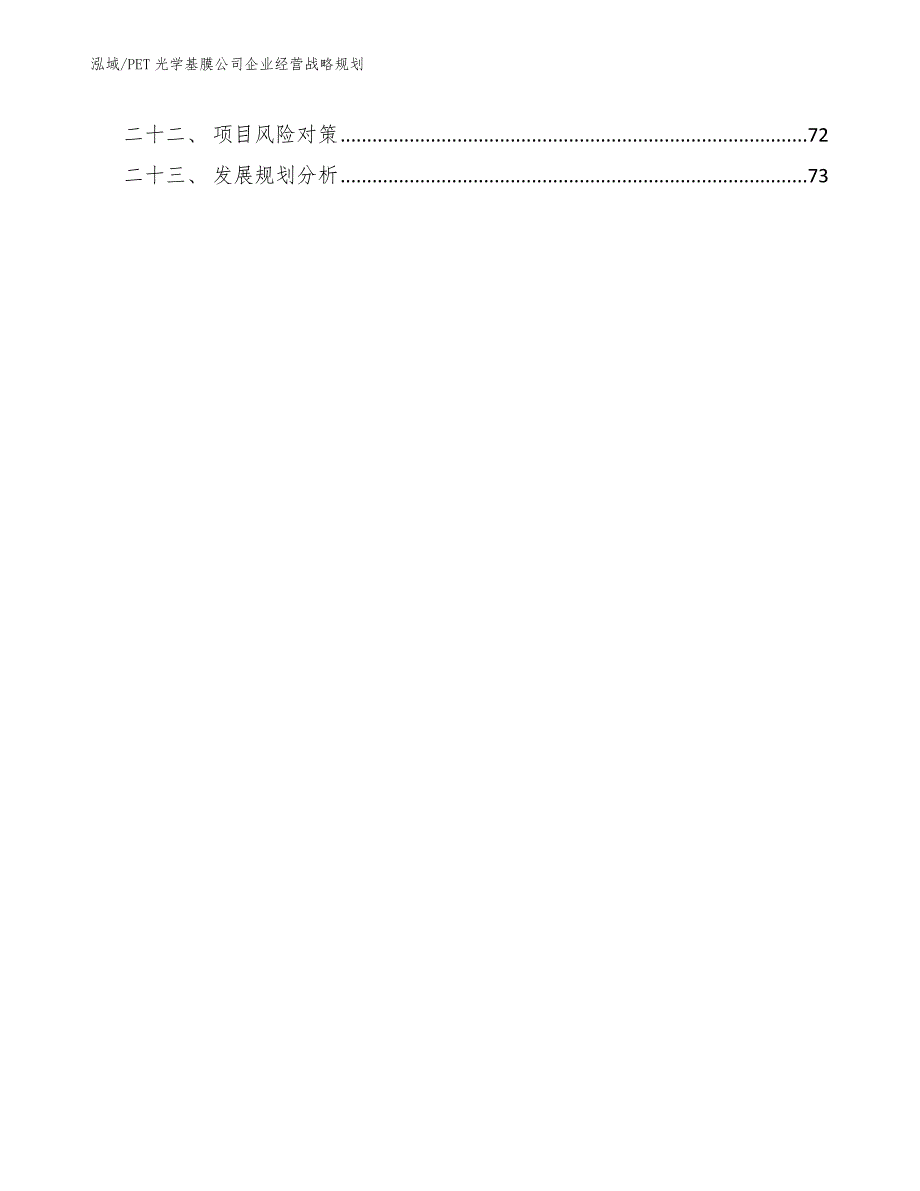 PET光学基膜公司企业经营战略规划【参考】_第3页