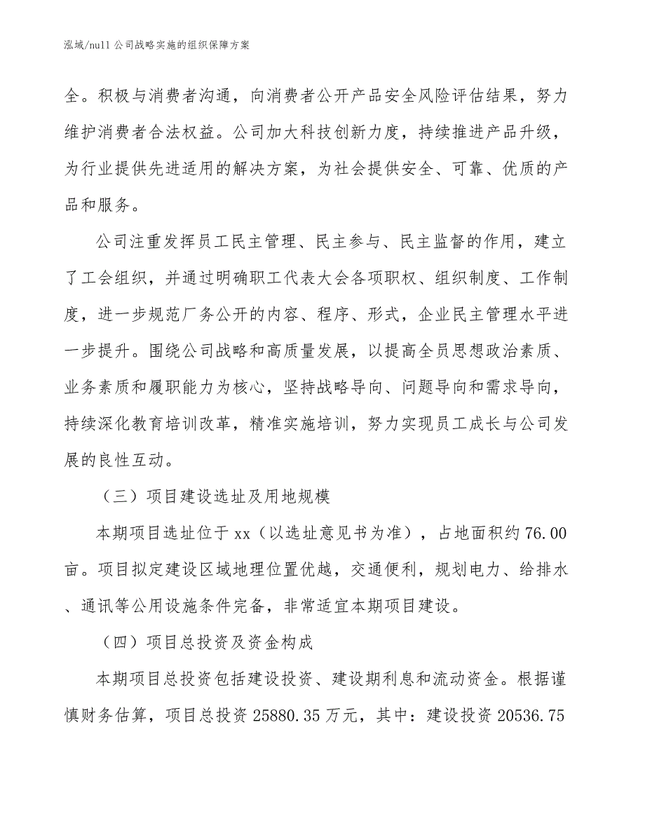 null公司战略实施的组织保障方案（范文）_第3页