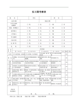 实习期考察表(2015)