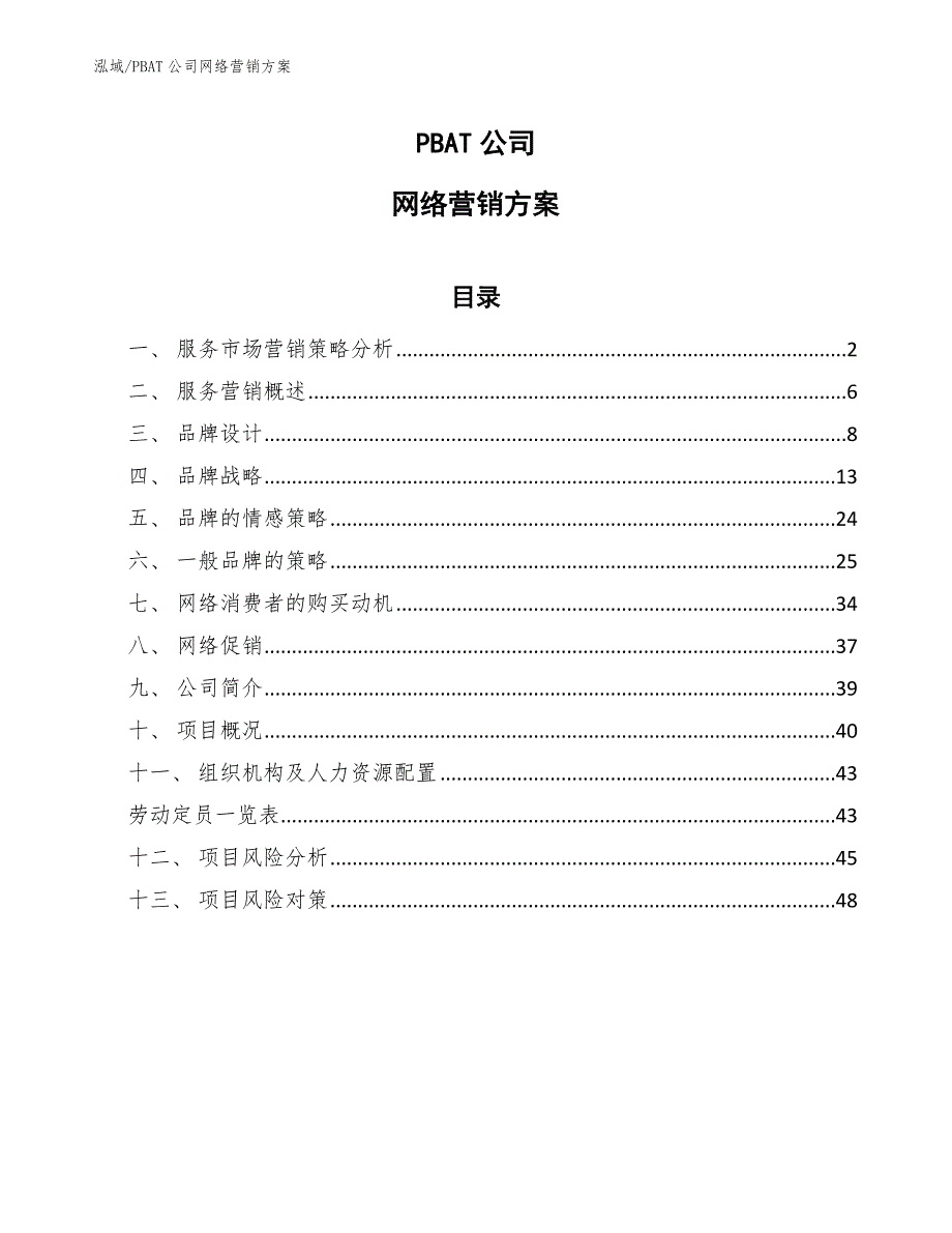 PBAT公司网络营销方案_范文_第1页