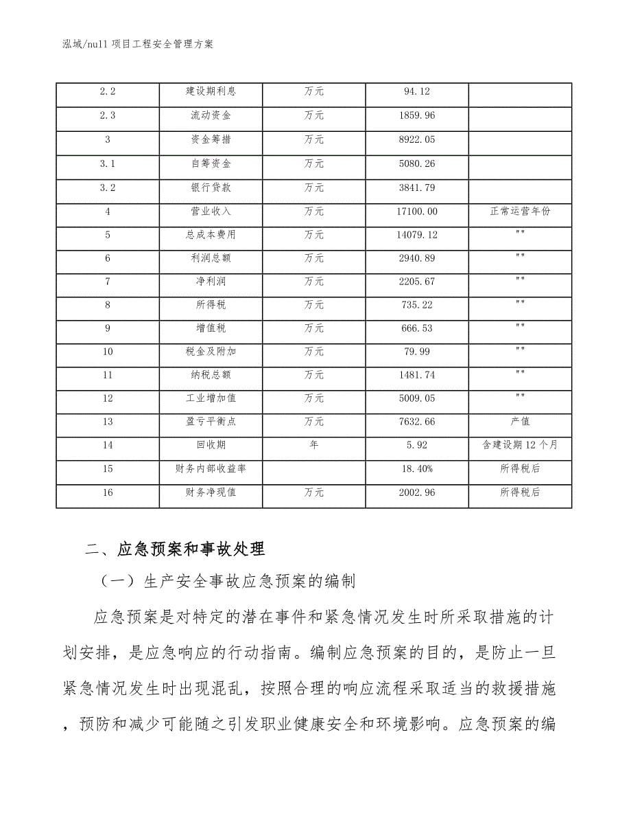 null项目工程安全管理方案_范文_第5页