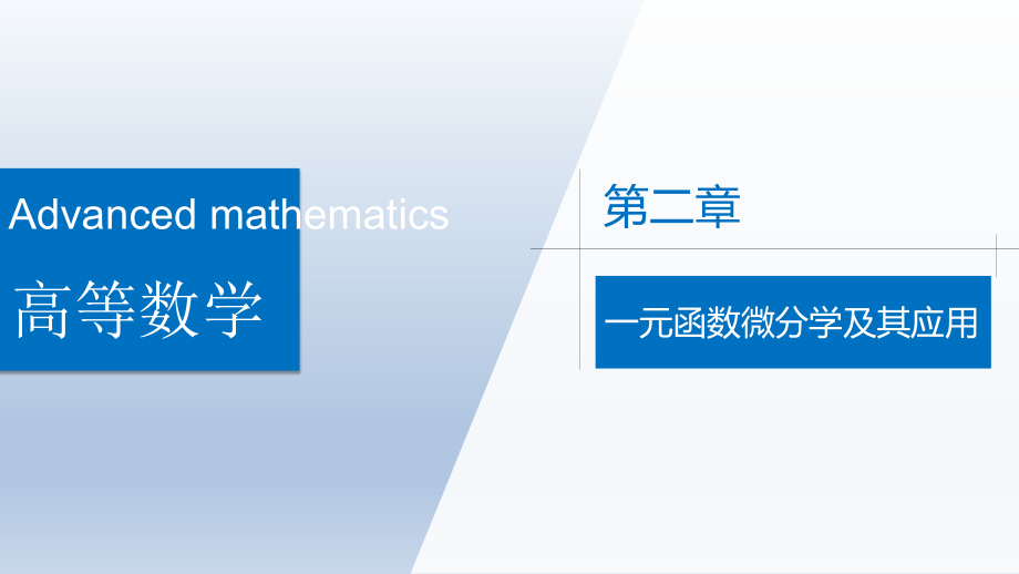 高等数学一元函数微分学及其应用课件_第1页