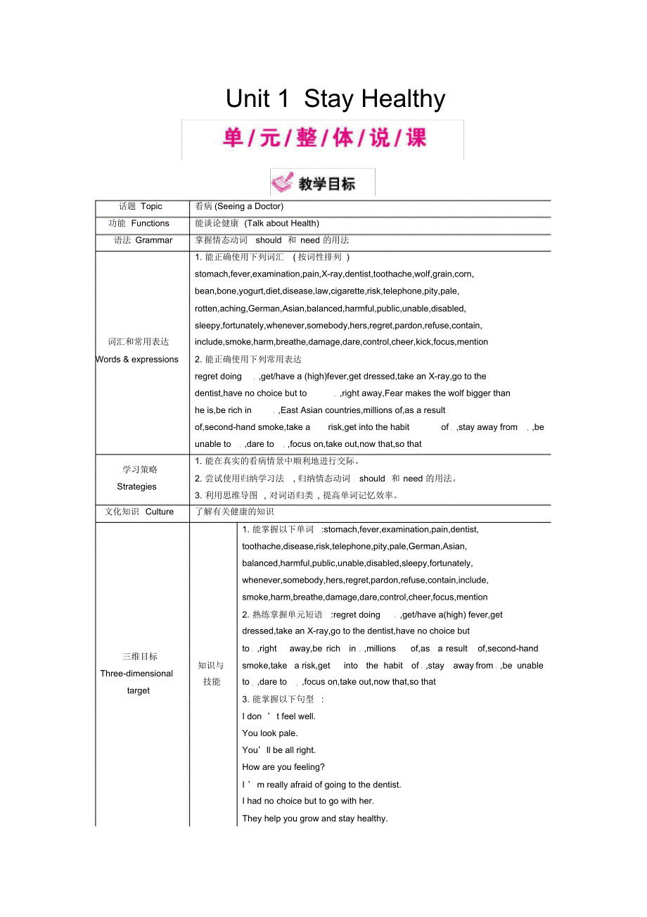 2018-2019学年冀教版九年级英语第一学期全册教案_第1页