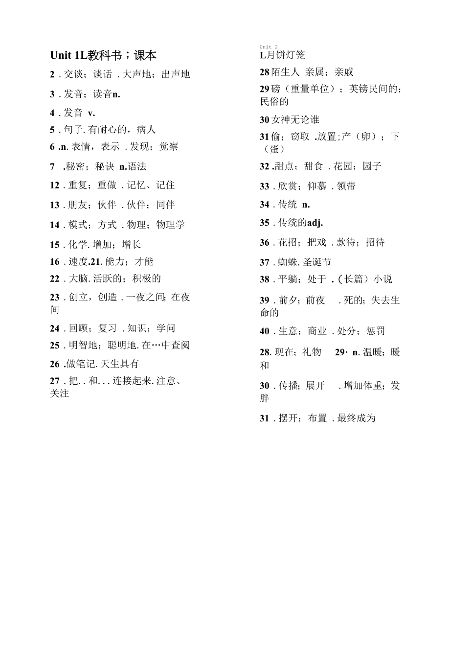 初中：初三词汇训练_第1页