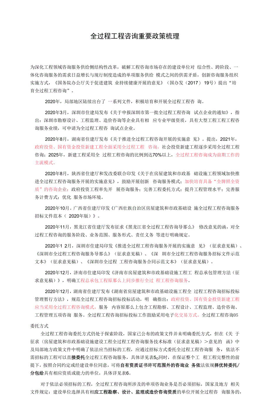 全过程工程咨询重要政策梳理_第1页