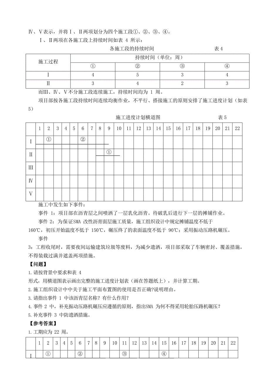 xx年二建市政经典案例题10道_第5页