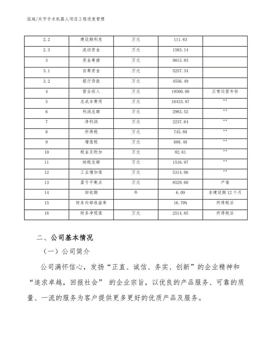 关节手术机器人项目工程进度管理（范文）_第5页