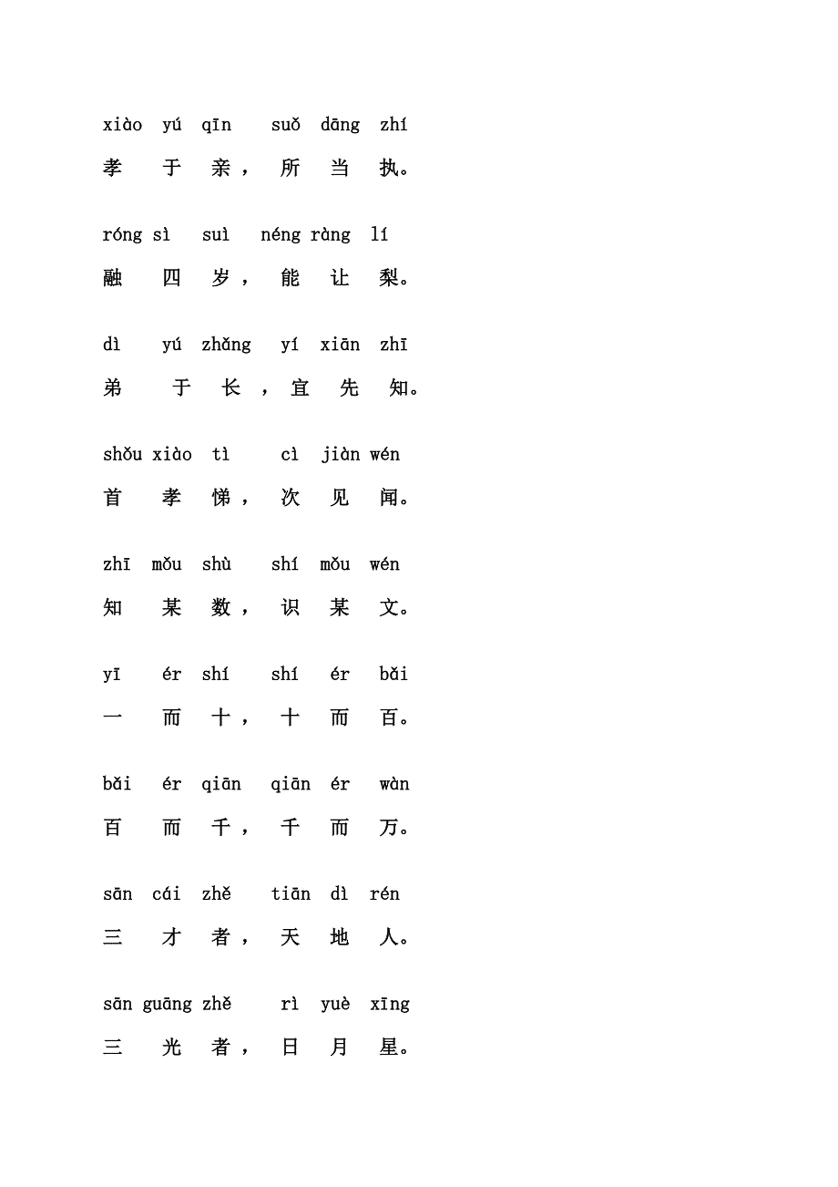 三字经一年级上学期背诵内容_第3页