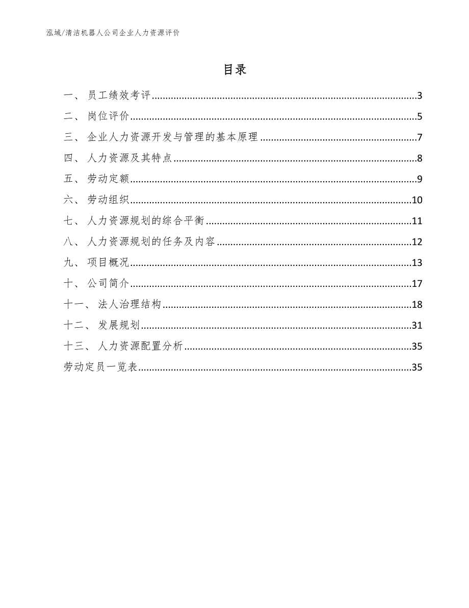 清洁机器人公司企业人力资源评价_范文_第2页