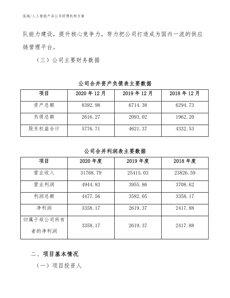 人工智能产品公司经理机构方案_范文_第4页