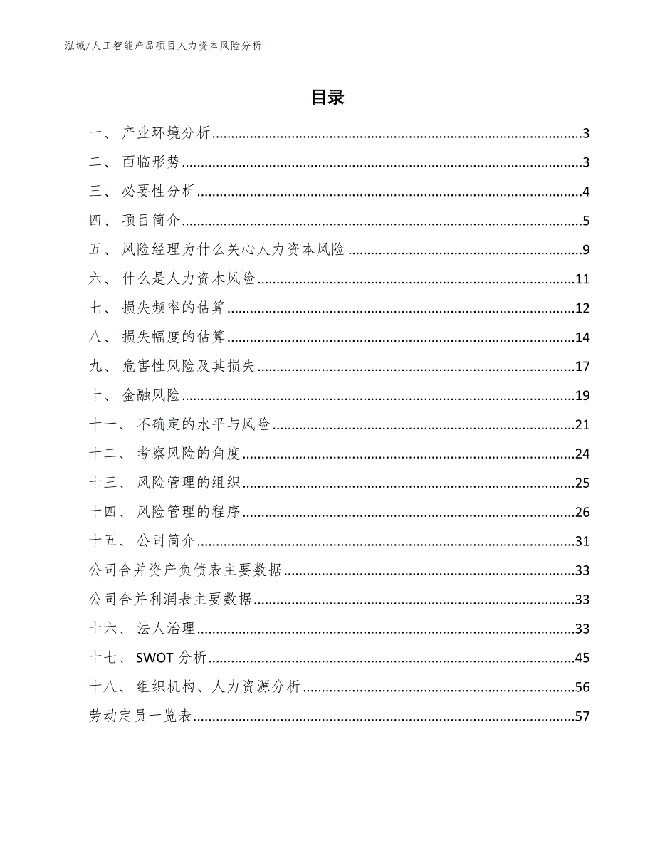 人工智能产品项目人力资本风险分析_参考_第2页