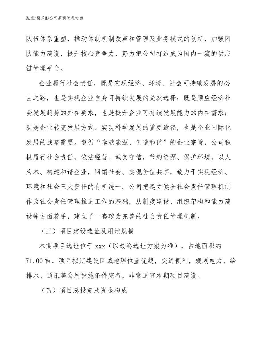 聚苯醚公司薪酬管理方案_范文_第5页