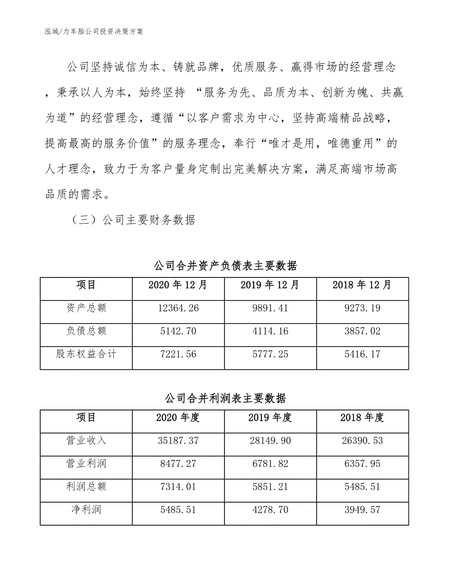 力车胎公司投资决策方案_第3页