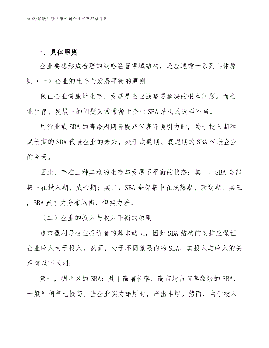 聚酰亚胺纤维公司企业经营战略计划_第4页