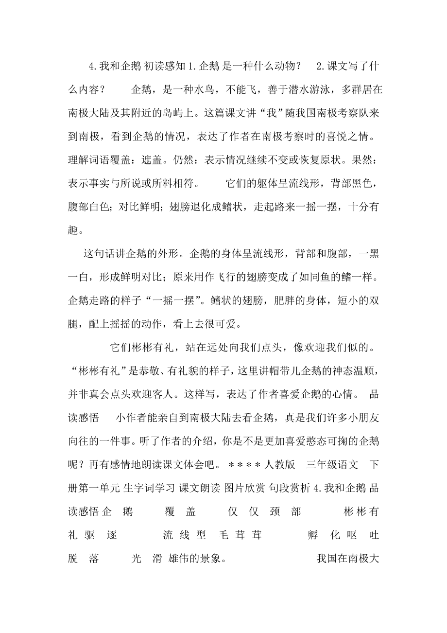 三年级语文下册我和企鹅21课件人教版_第1页