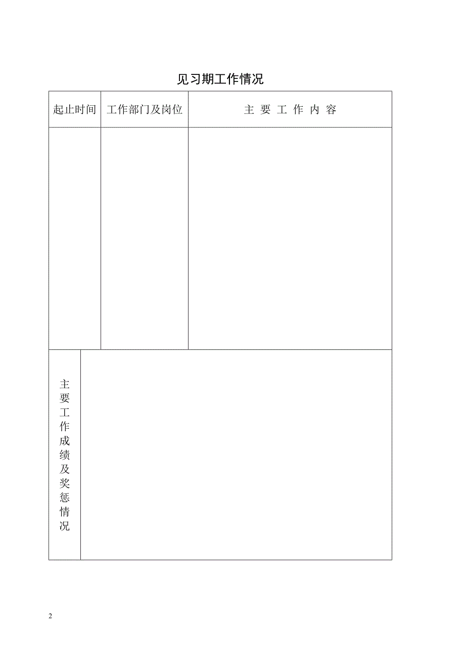 初聘专业技术职务呈报表_10710_第4页