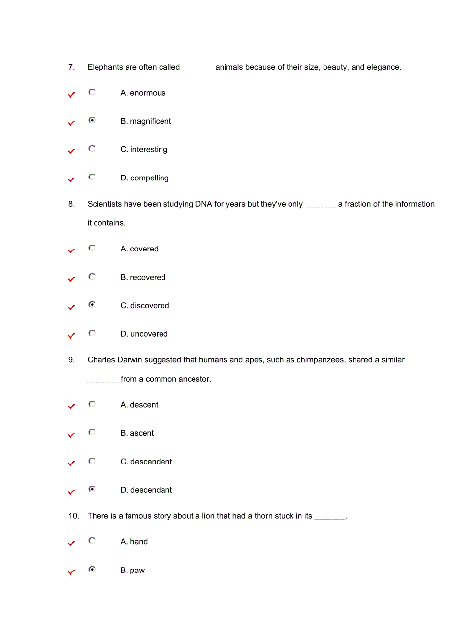 标准大学英语综合教程2单元测试第7单元答案_第3页