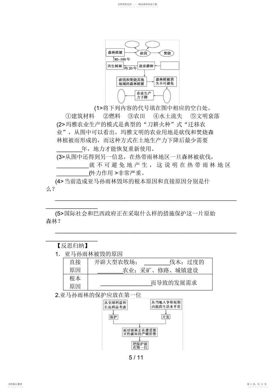 2022年高考地理一轮复习教案44森林的开发和保护_第5页