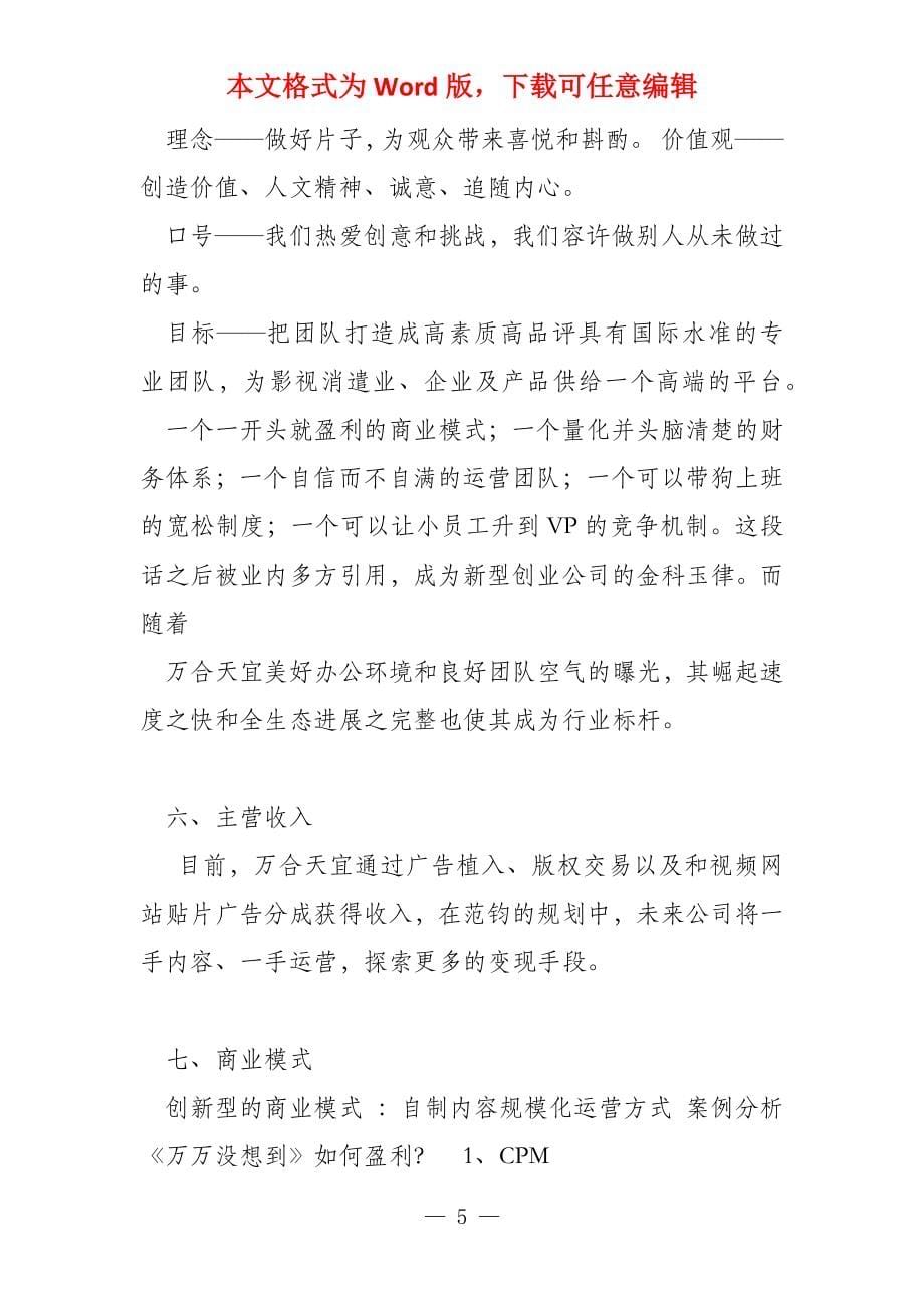 万万没想到商业模式分析_第5页