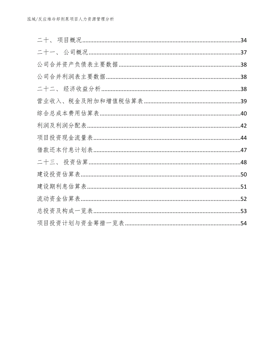 反应堆冷却剂泵项目人力资源管理分析（范文）_第2页