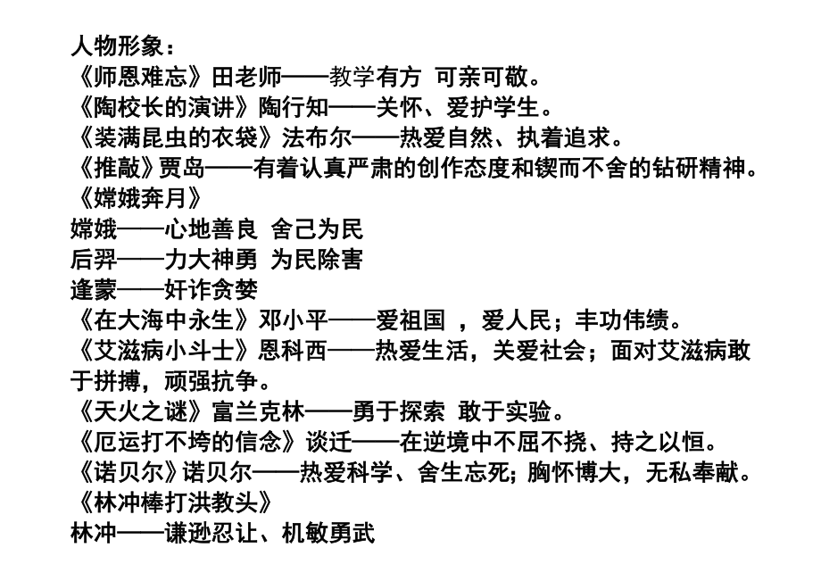 五年级上册人物特点_第1页