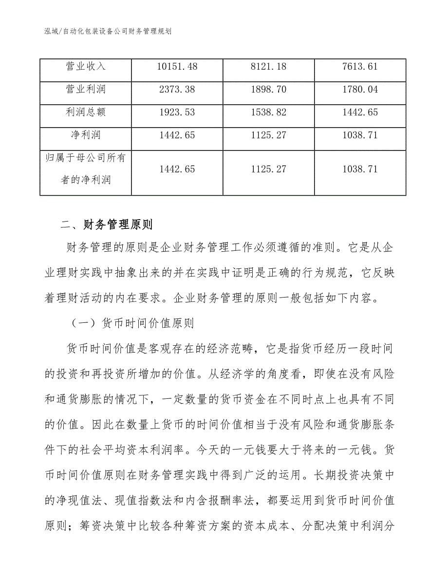 自动化包装设备公司财务管理规划【范文】_第5页