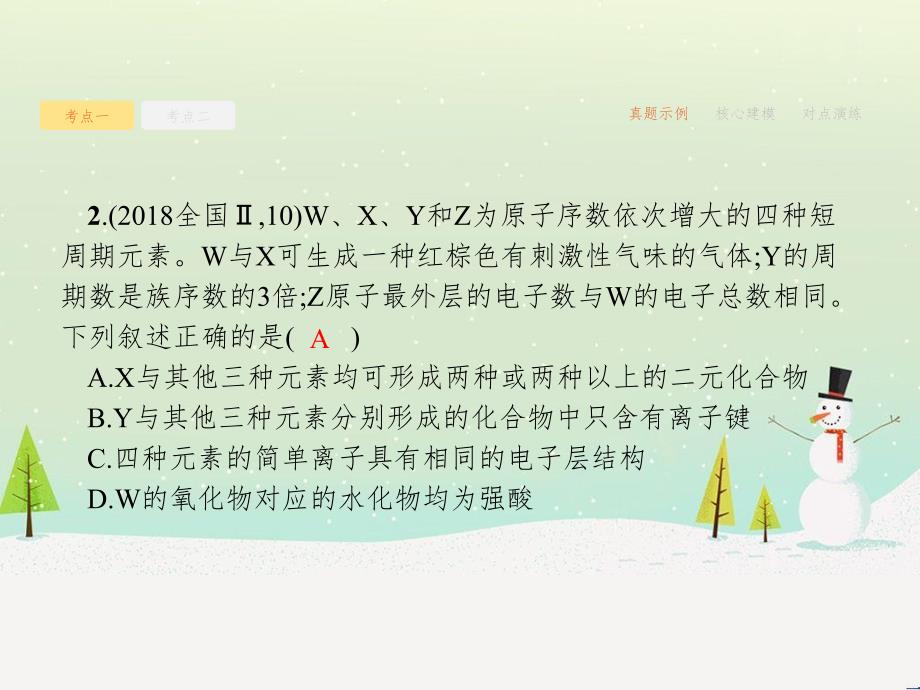 高考化学二轮复习 专题二 化学基本理论 4 物质结构、元素周期律课件 (1)_第4页