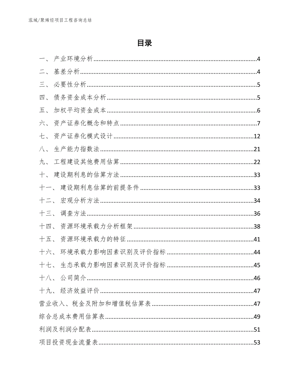 聚烯烃项目工程咨询总结【参考】_第2页