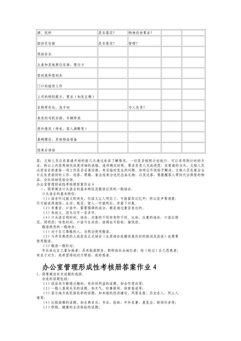 xx年电大专科办公室管理形成性考核册答案_第5页