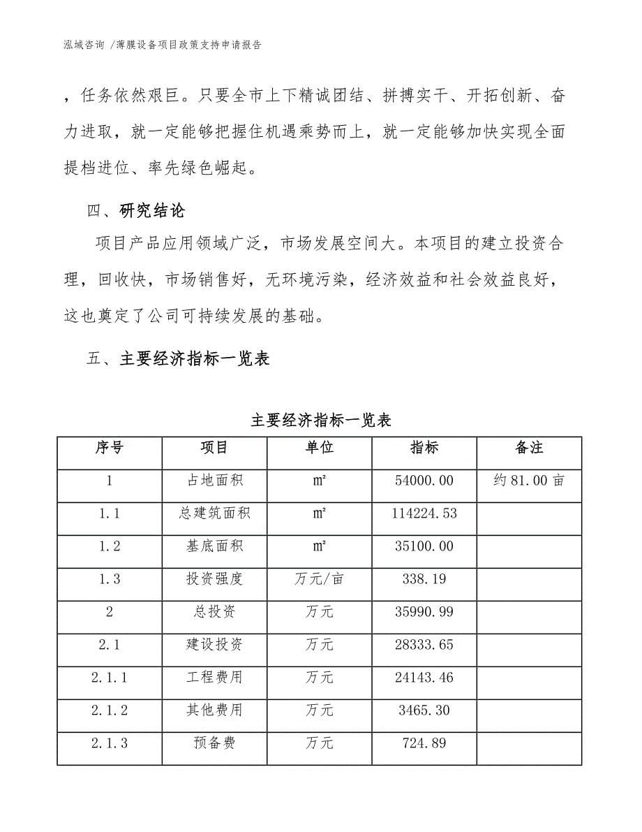 薄膜设备项目政策支持申请报告【模板范文】_第5页