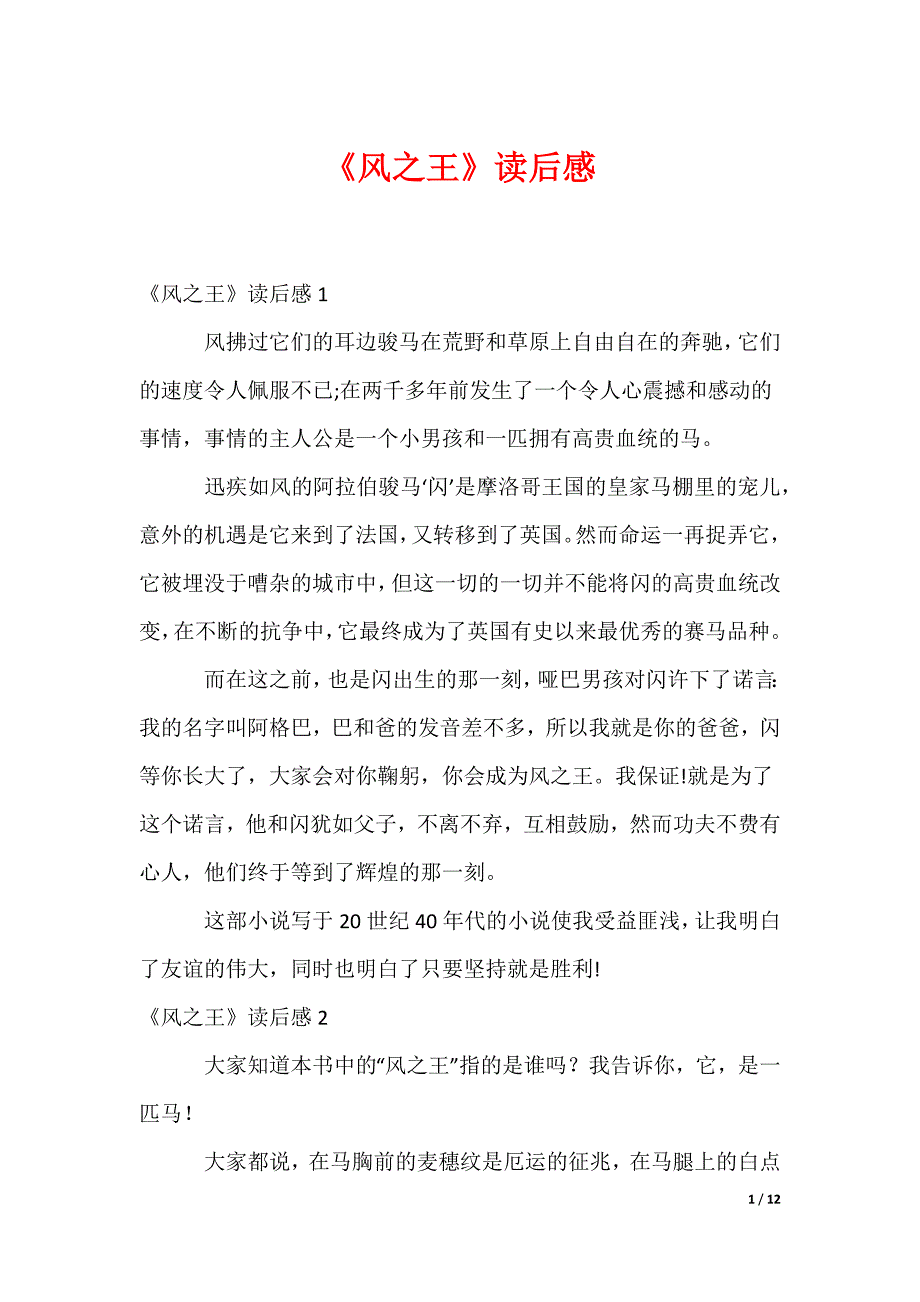 《风之王》读后感_17_第1页