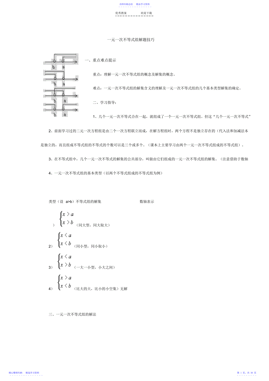 2022年一元一次不等式组解题技巧 2_第1页