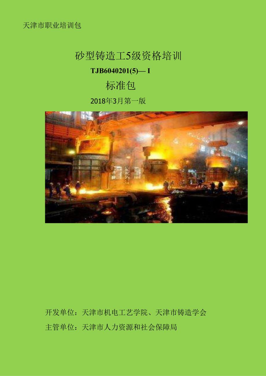 砂型铸造工5级资格培训包 初级_第1页