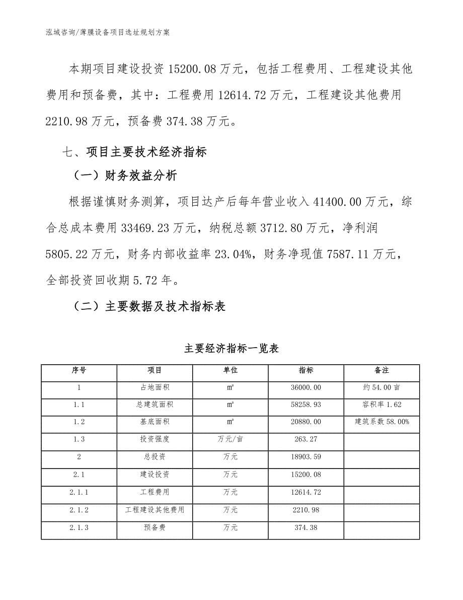 薄膜设备项目选址规划方案（范文）_第5页