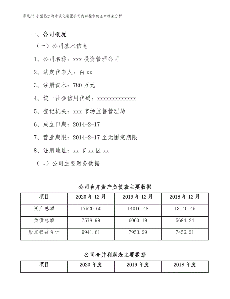 中小型热法海水淡化装置公司内部控制的基本框架分析_参考_第3页