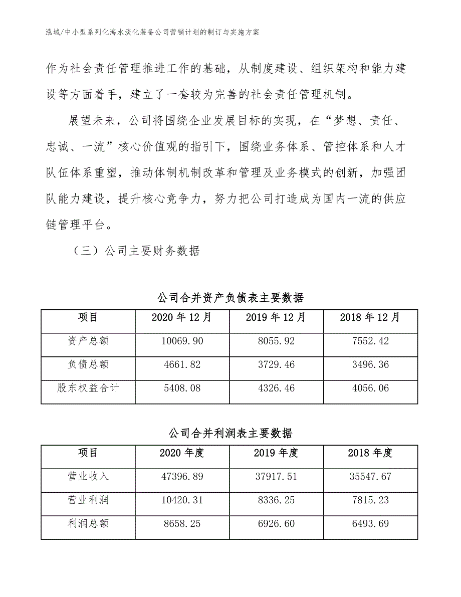 中小型系列化海水淡化装备公司营销计划的制订与实施方案_第3页