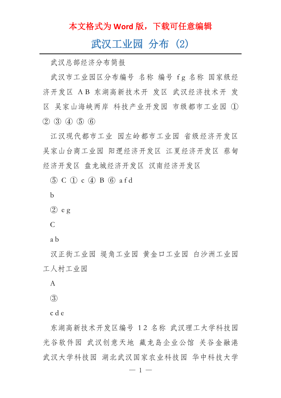武汉工业园 分布 (2)_第1页