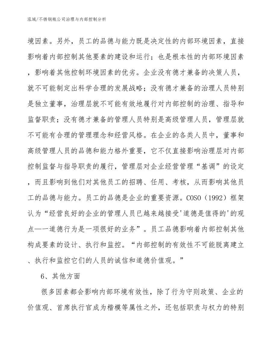 不锈钢瓶公司治理与内部控制分析_参考_第5页