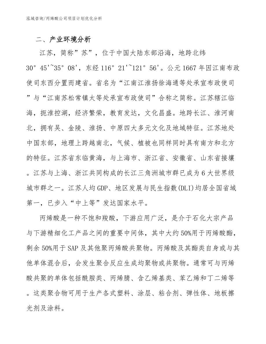 丙烯酸公司项目计划优化分析_第5页