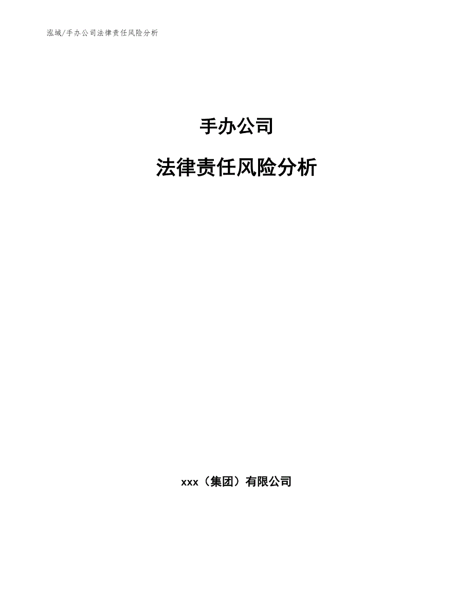 手办公司法律责任风险分析（参考）_第1页