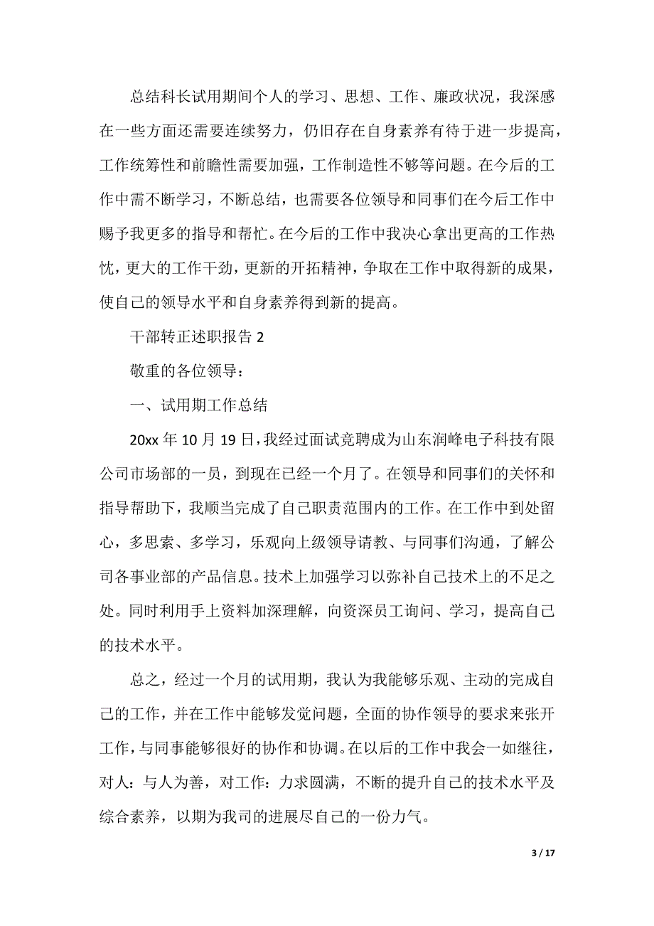 干部转正述职报告_1_第3页